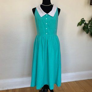 Vintage 60s turquoise day dress sz M